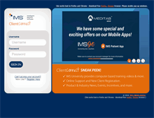 Tablet Screenshot of imsclientconnect.com